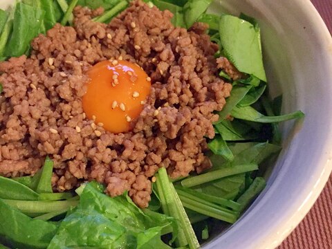 5分でできる★焼肉のたれ味そぼろ丼